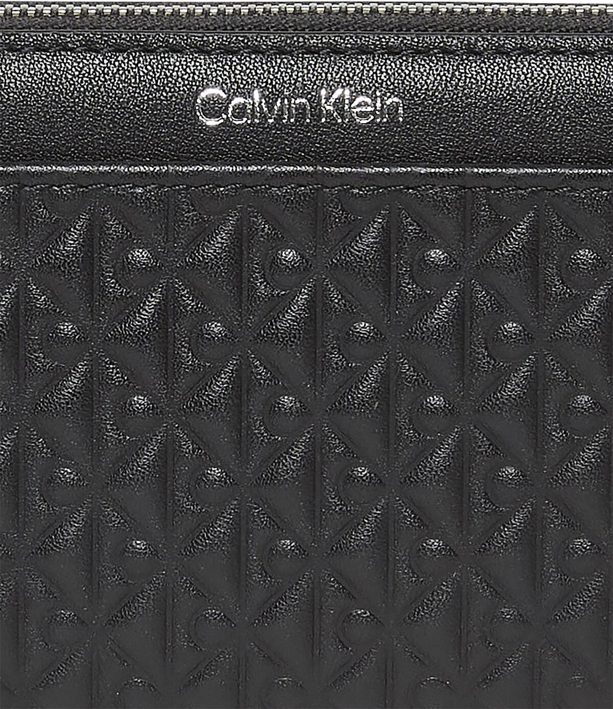 Calvin Klein EMBLEM AOP EMBOSSED LONG WALLET Siyah Kadın Çanta & Cüzdan