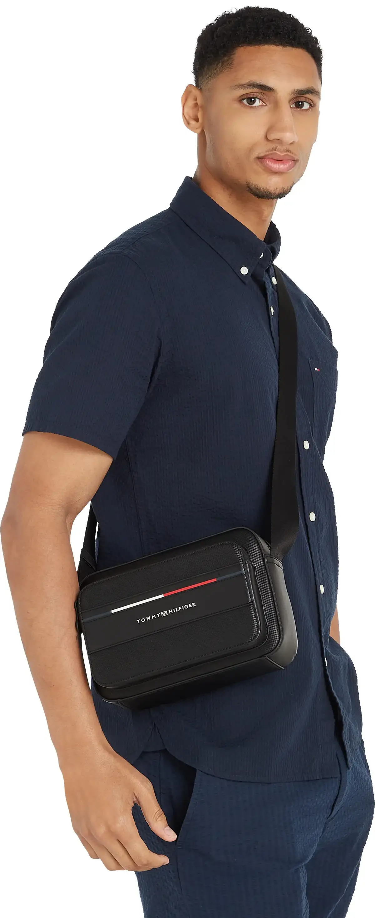 Tommy Hilfiger TH FOUNDATION EW REP, BDS Siyah Erkek Çanta & Cüzdan