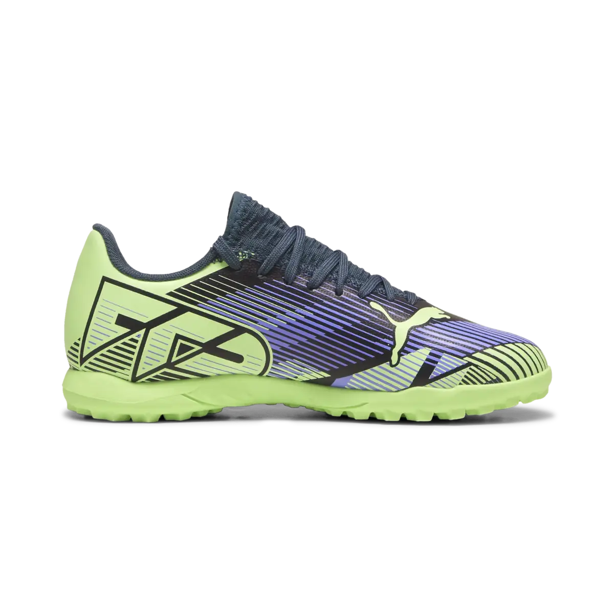 Puma FUTURE 7 PLAY TT Jr Gri-Yeşil Çocuk Halı Saha Ayakkabısı
