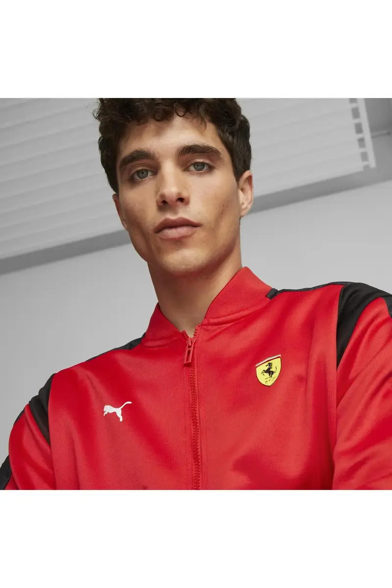 Puma Ferrari Race MT7 Track Jacket Kırmızı Erkek Fermuarlı Sweatshirt