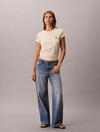 Calvin Klein MONOLOGO CN 2 PACK T, TGY Kadın Krem T-Shirt