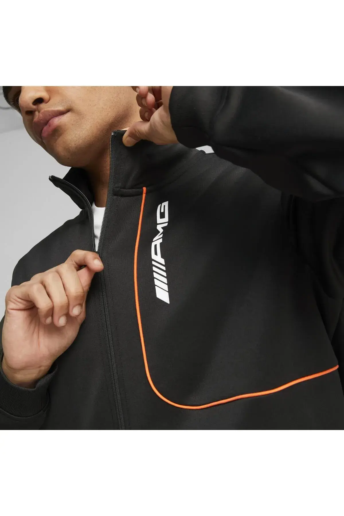 Puma AMG Track Jacket Siyah Erkek Fermuarlı Sweatshirt
