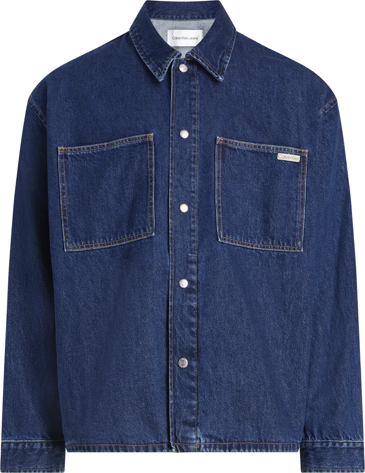 Calvin Klein RELAXED SHIRT JACKET, 1BJ Lacivert Erkek Gömlek