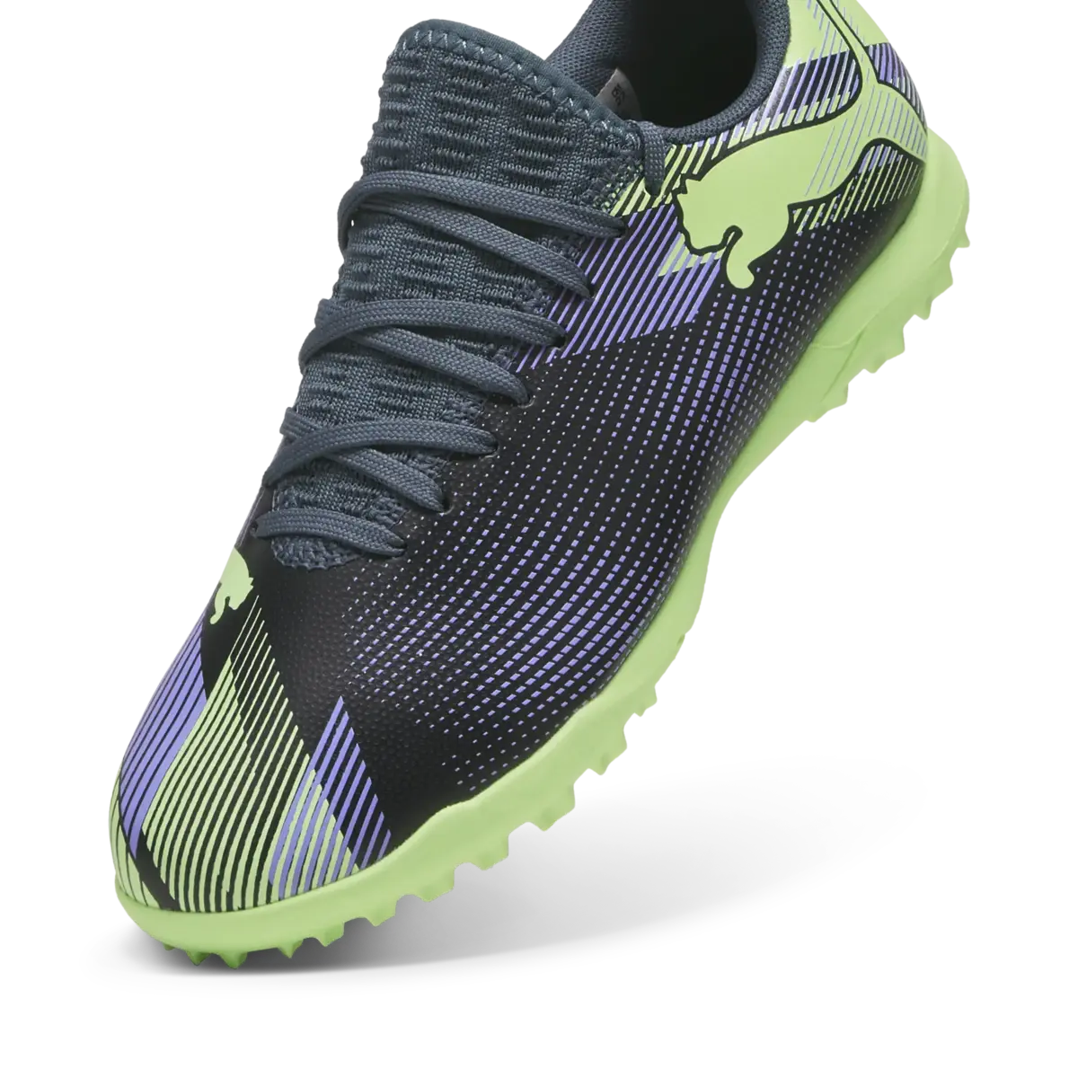 Puma FUTURE 7 PLAY TT Jr Gri-Yeşil Çocuk Halı Saha Ayakkabısı