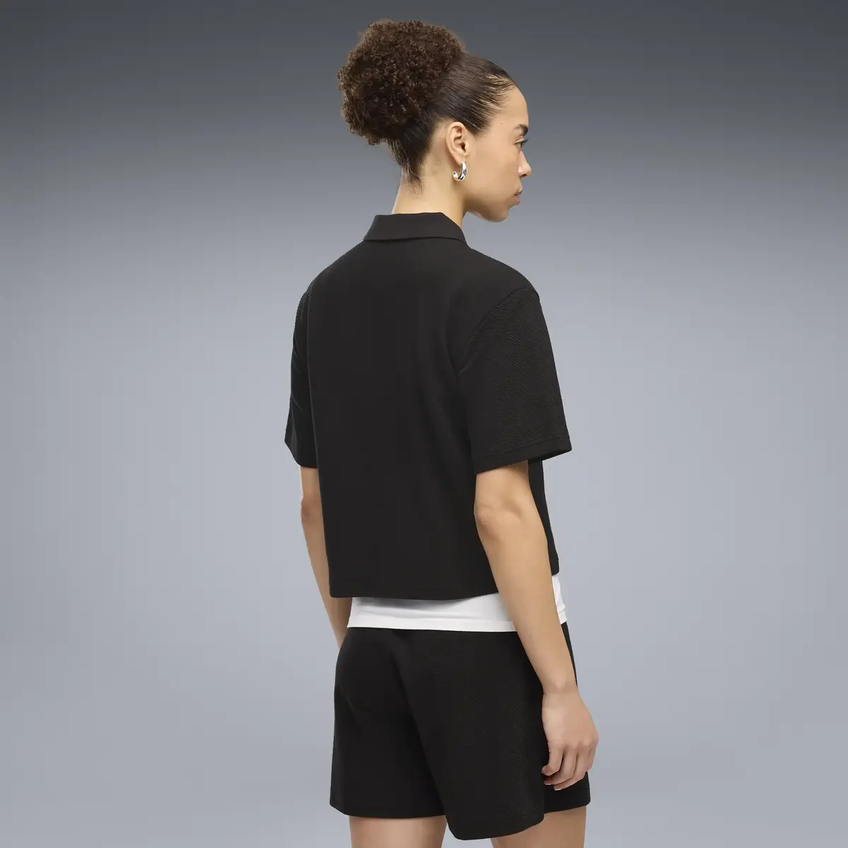 PUMA PUMA CLASS Polo Tee Siyah Kadın T-Shirt