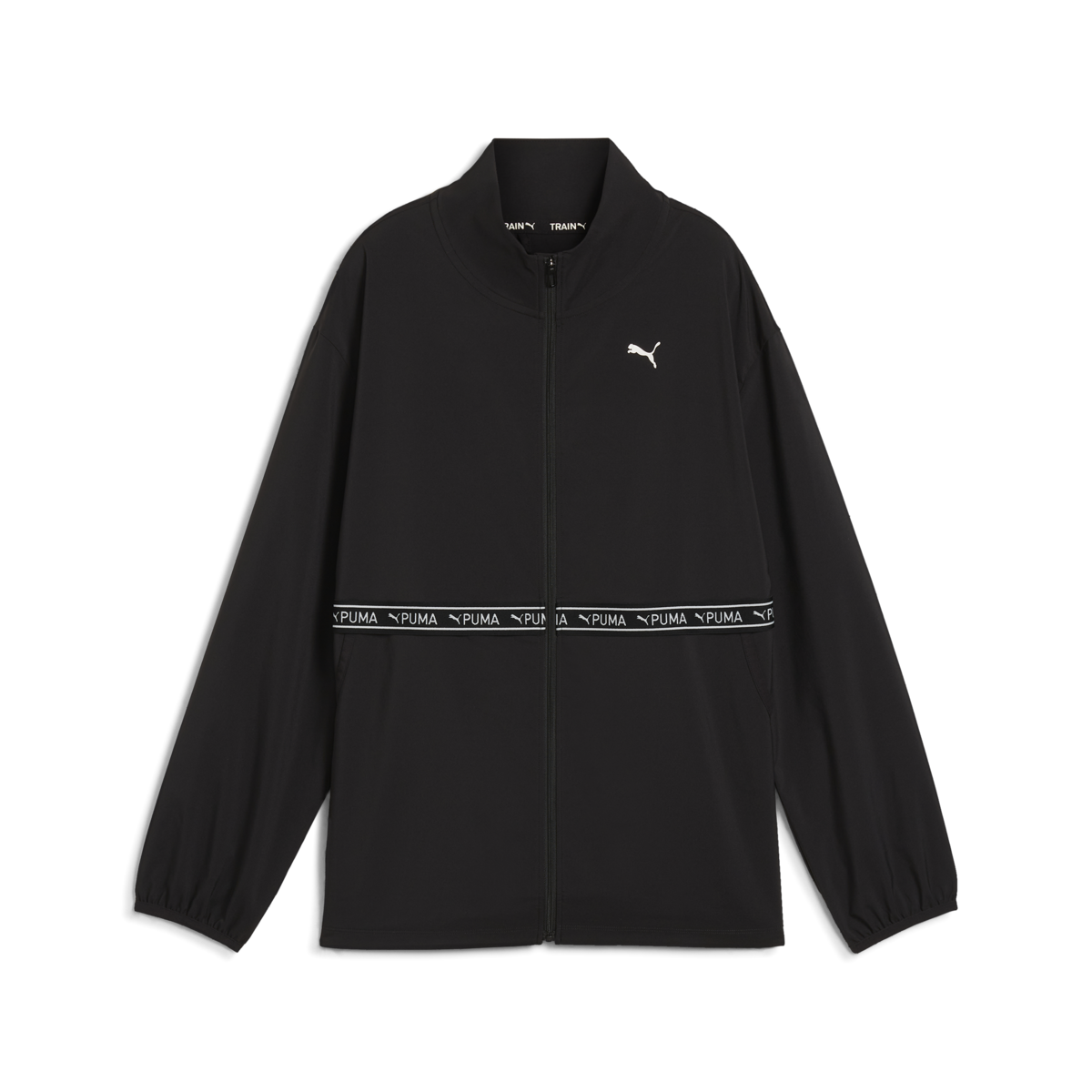 Puma WOVEN ELASTIC  JACKET Q4 Siyah Kadın Fermuarlı Ceket