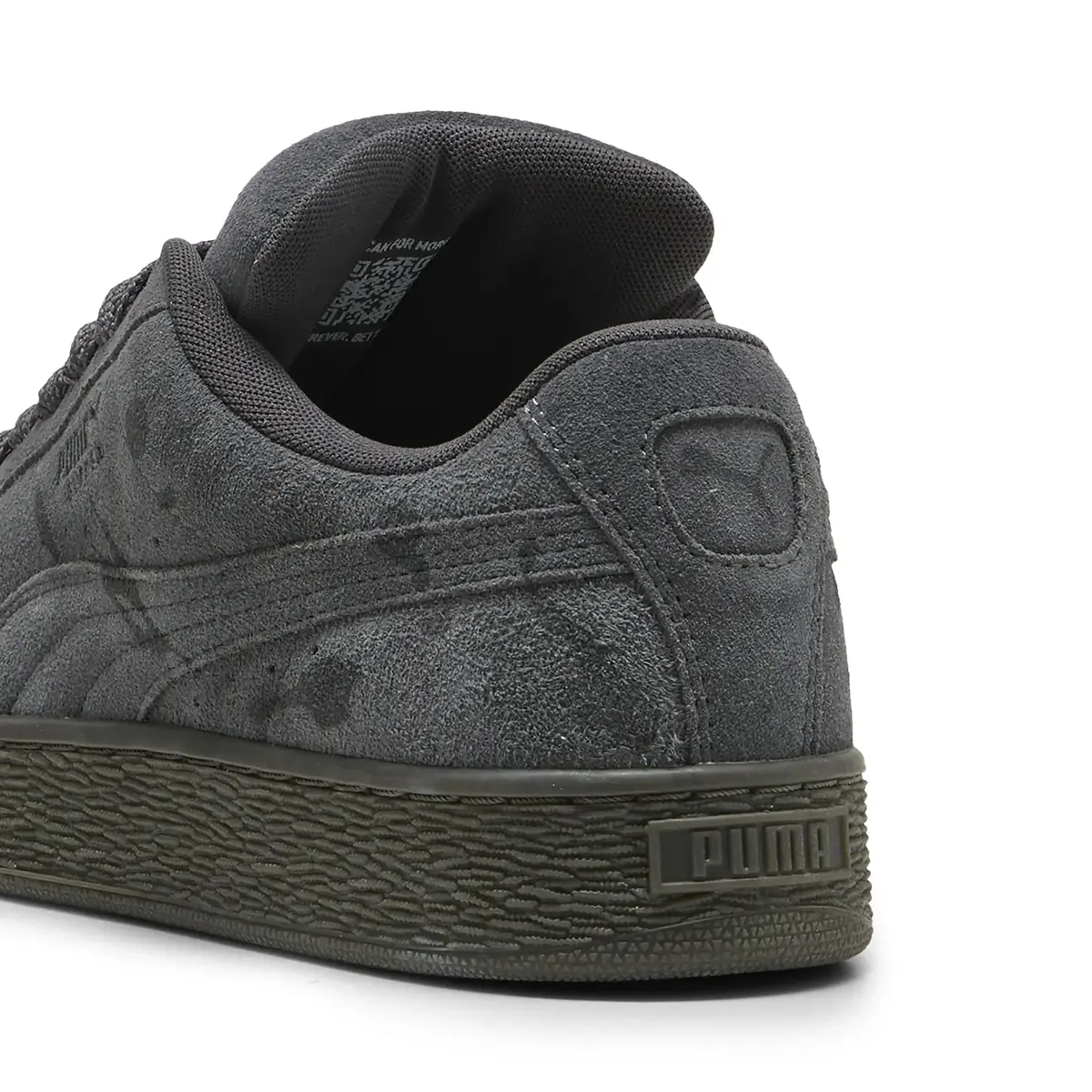Puma Suede XL Splatters Gri Kadın Günlük Spor Ayakkabı