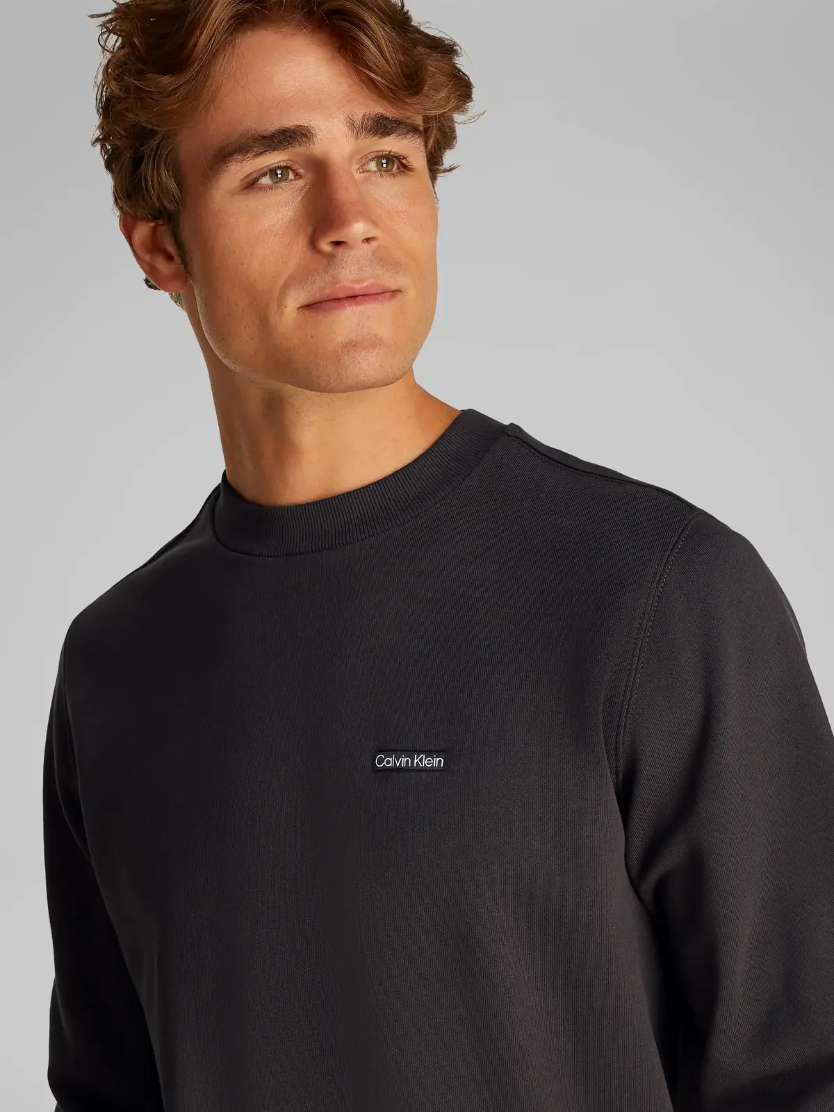Calvin Klein LABEL C Siyah Erkek Sweatshirt