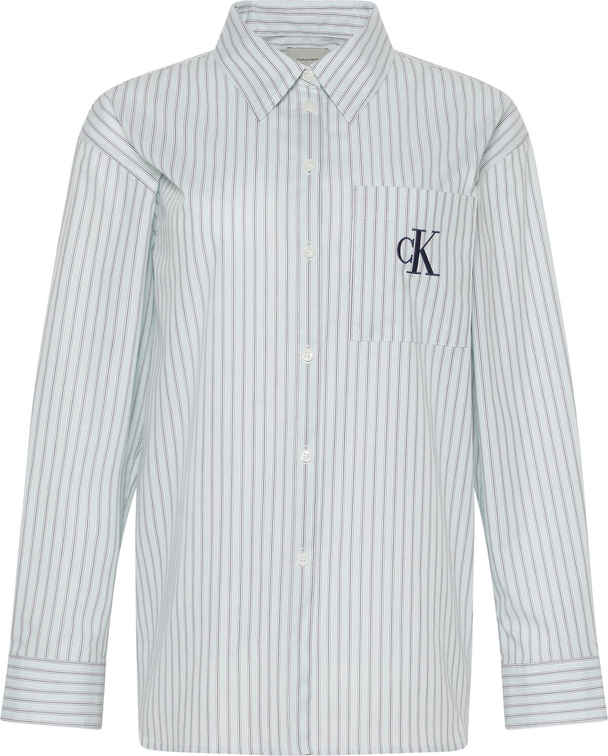 Calvin Klein YD Perfect Button-down Shirt Mavi Kadın Gömlek