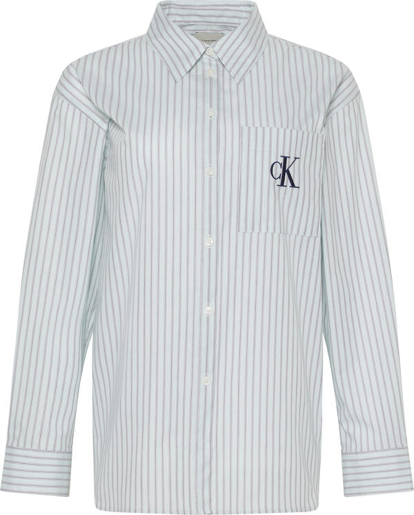 Calvin Klein YD Perfect Button-down Shirt Mavi Kadın Gömlek