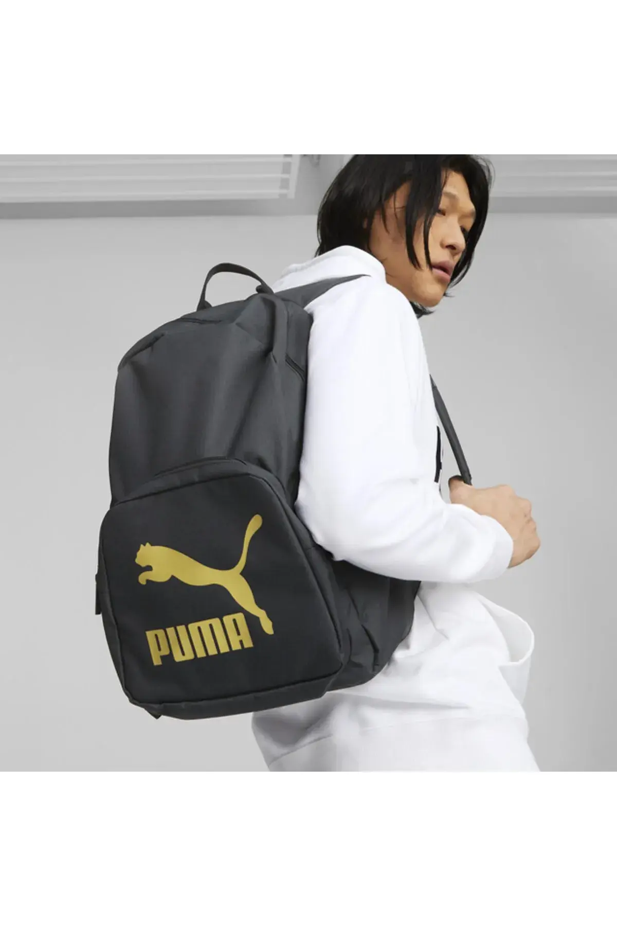 Puma Originals Urban Gold Logolu Siyah Sırt Çantası