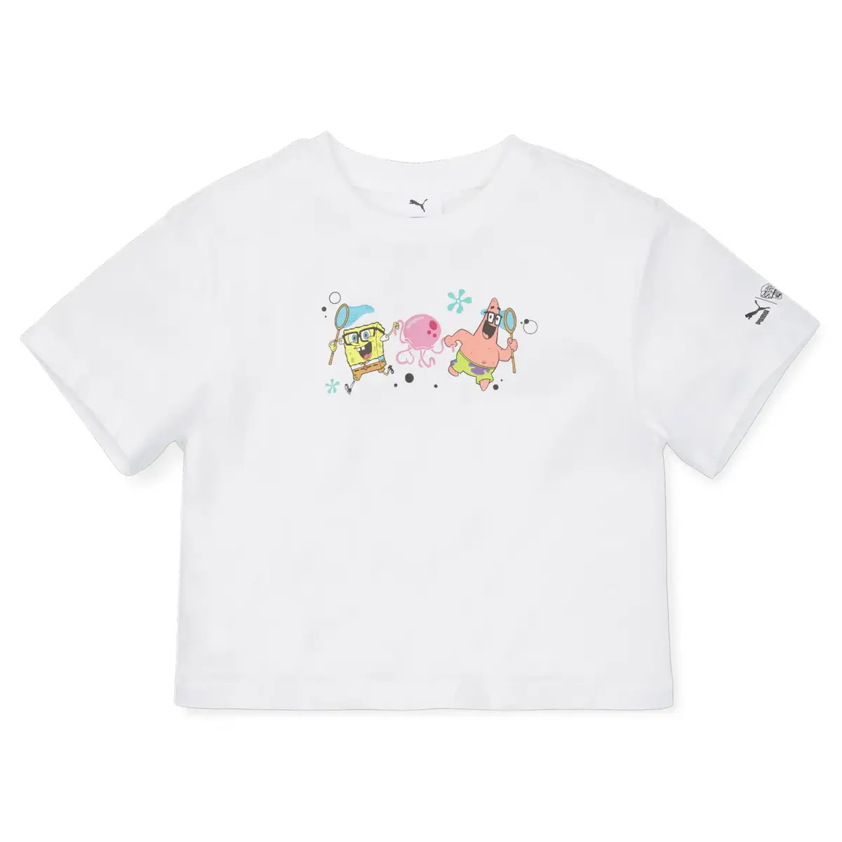 PUMA x SPONGEBOB Girls Tee Beyaz Çocuk T-Shirt