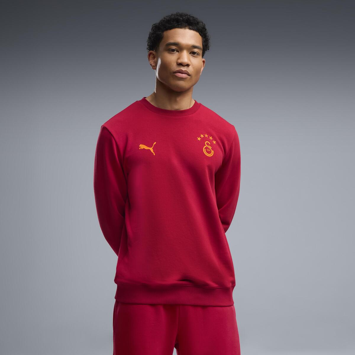 Puma GSK FtblESS Crew Sweat TR GALATASARAY FtblESSENTIALS Erkek SWEATSHIRT