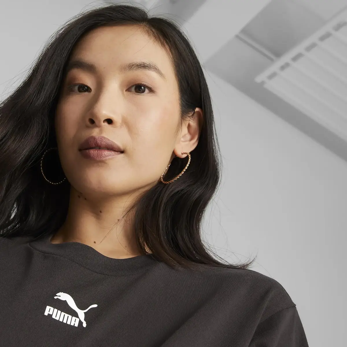 Puma DARE TO Cropped Relaxed Tee Siyah Kadın T-Shirt