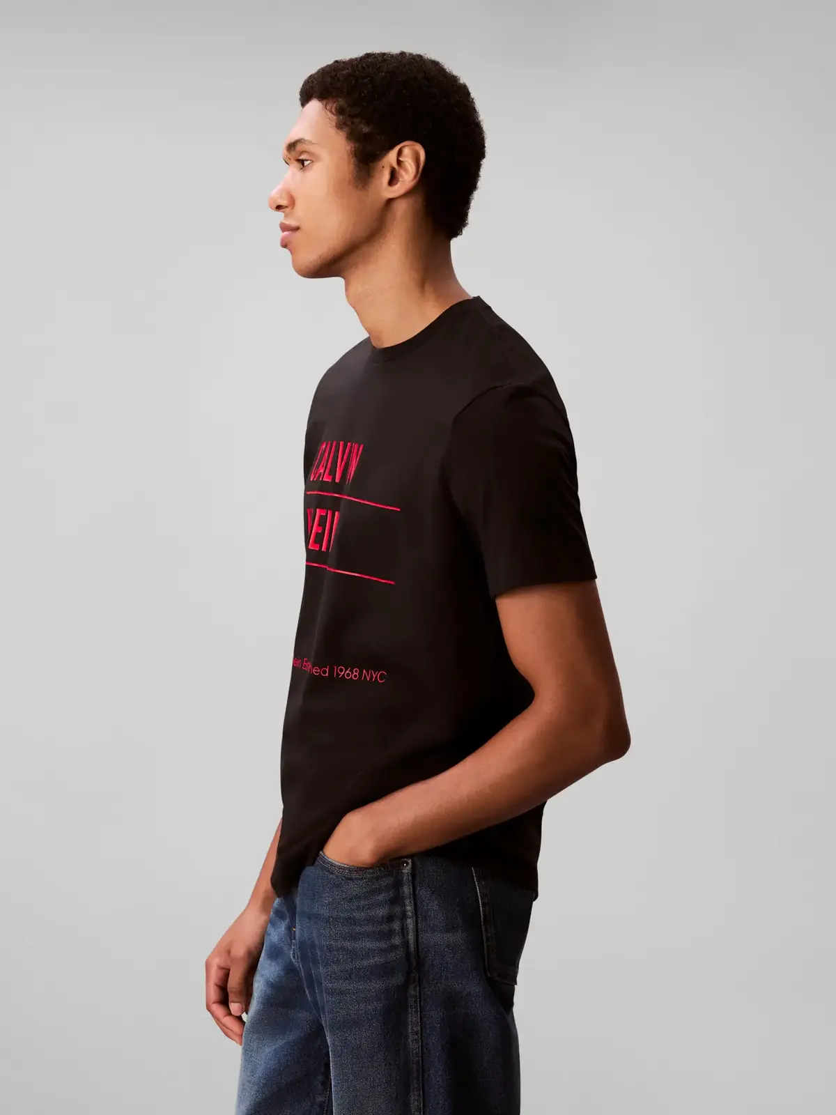 Calvin Klein SS 30S EU CALVIN KLE, UB1 Siyah Erkek T-Shirt
