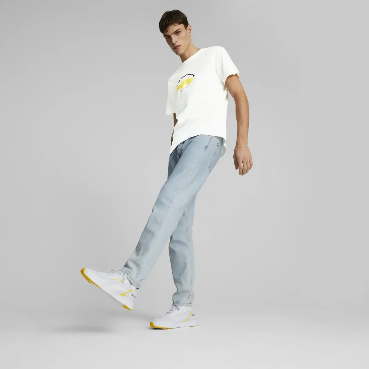 Puma PL Graphic Tee Beyaz Erkek/Unisex T-Shirt