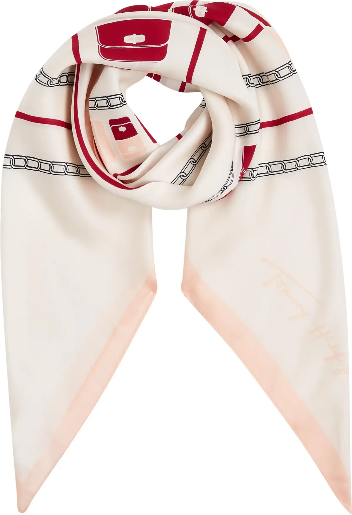 Tommy Hilfiger ICONIC SOFT MULTI BA Kadın Pembe Atkı