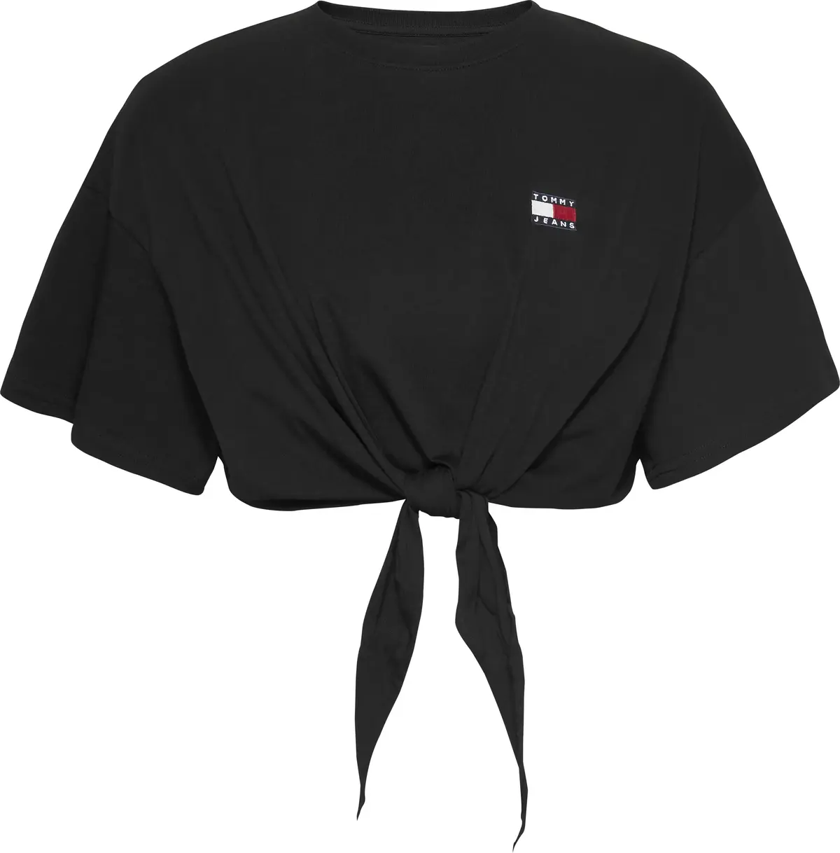 Tommy Hilfiger TJW REG WAIST TIE BA, BDS Siyah Kadın T-Shirt & Polo