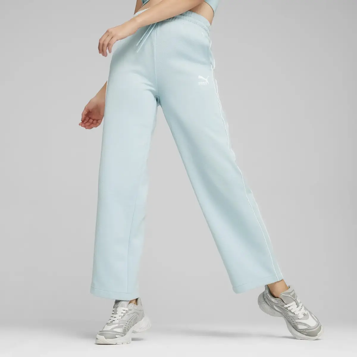 PUMA T7 High Waist Pants Turkuaz Kadın Eşofman Altı