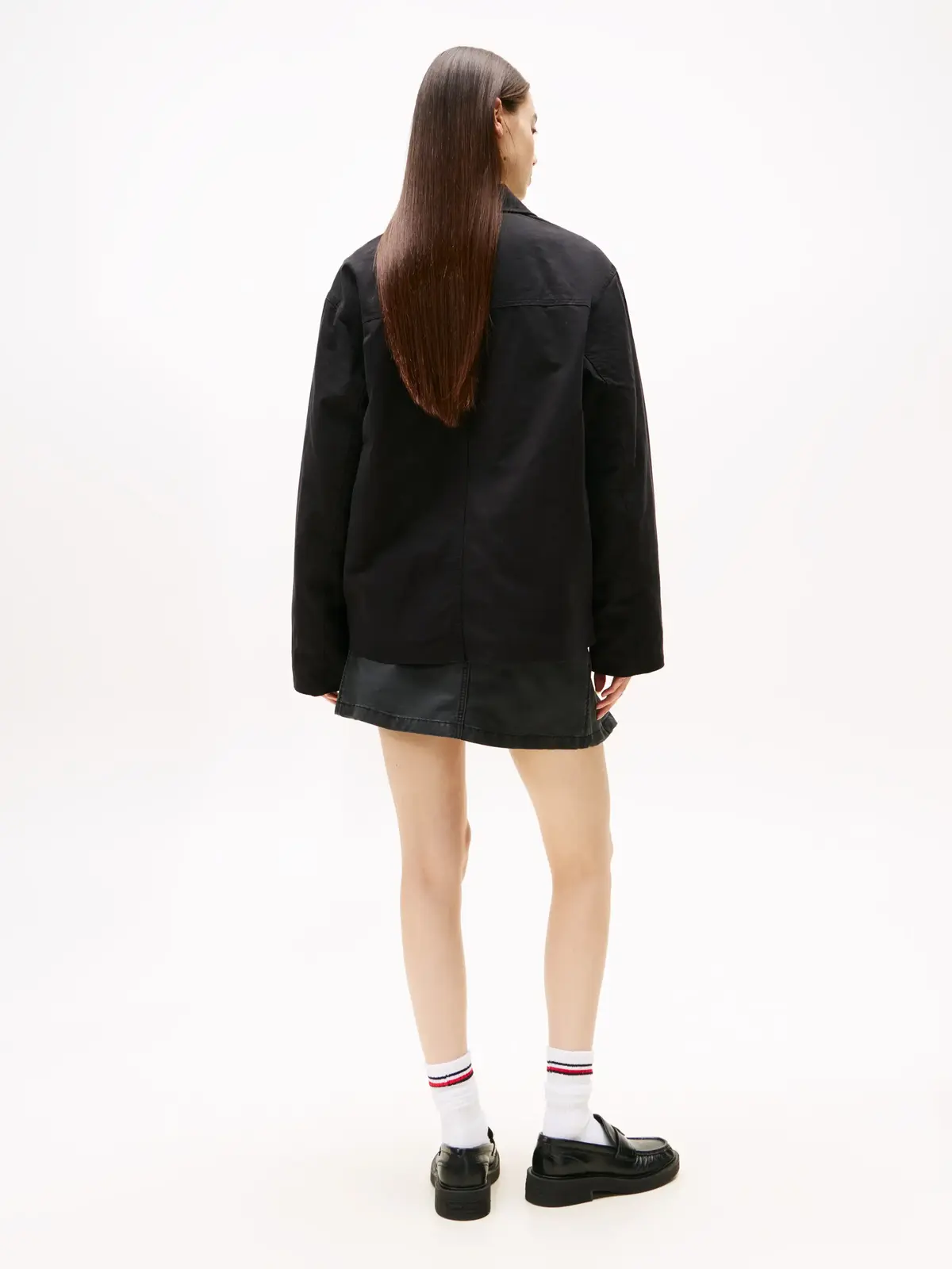 Tommy Hilfiger TJW CHORE JACKET EXT, BDS Siyah Kadın Ceket