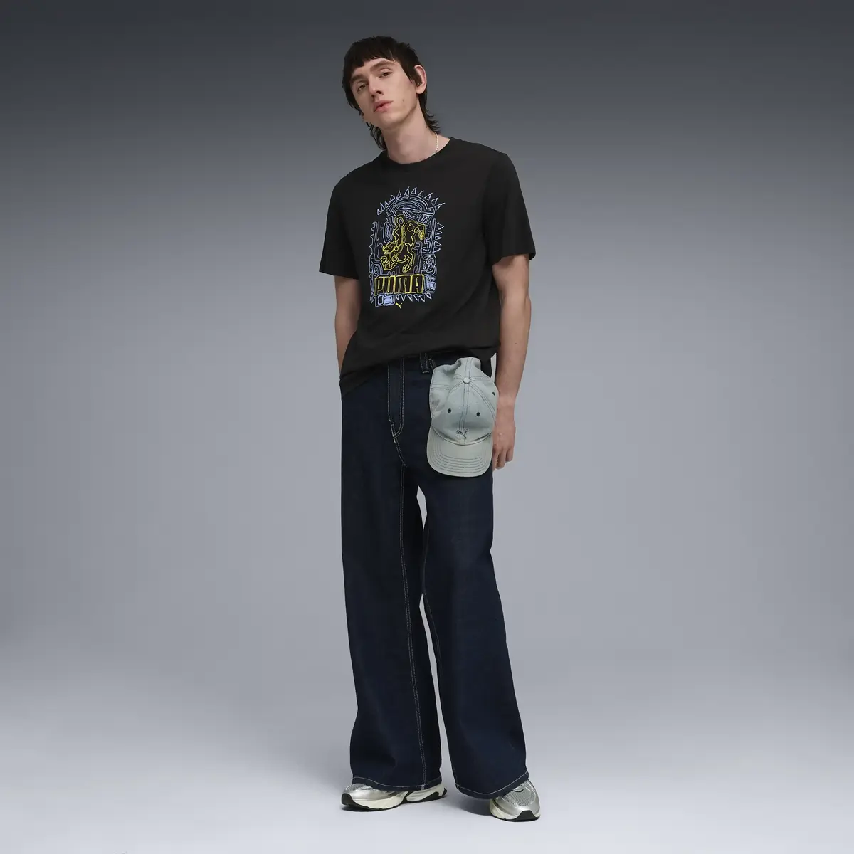 PUMA GRAPHIC Tee Siyah Erkek T-Shirt