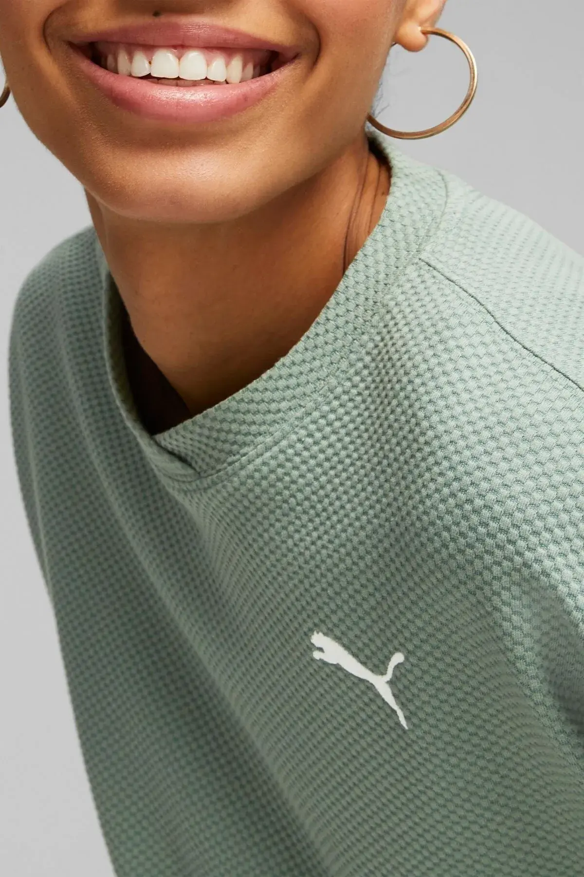 Puma HER Crew Yeşil Kadın Sweatshirt