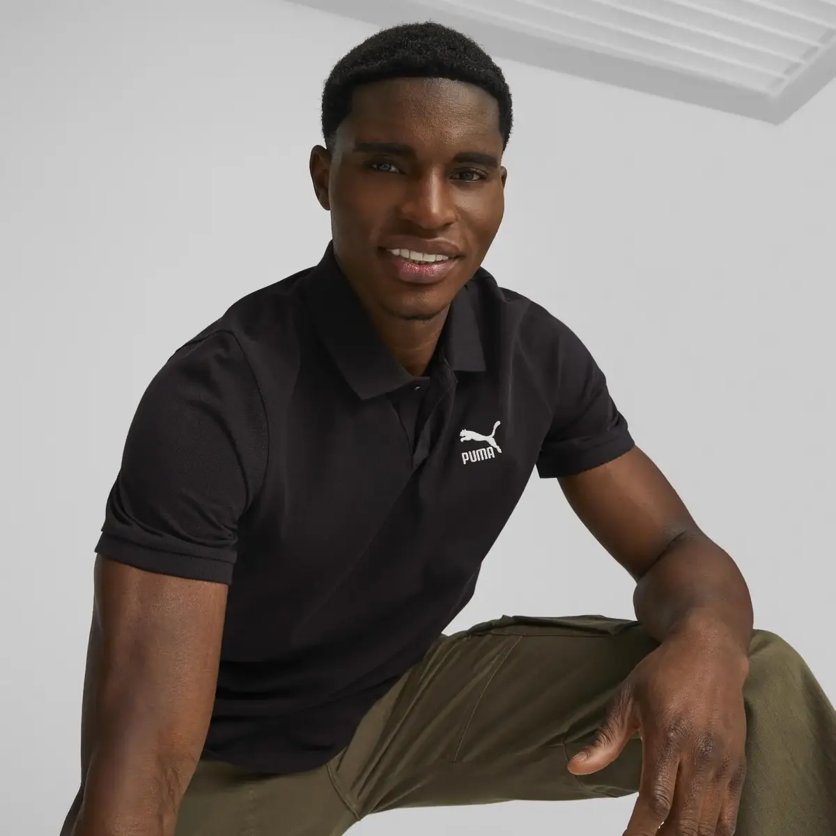 Puma CLASSICS Polo Siyah Erkek/Unisex Polo Yaka T-Shirt