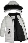 Calvin Klein MIXED MEDIA BELTED P Kadın Gri Şişme Mont