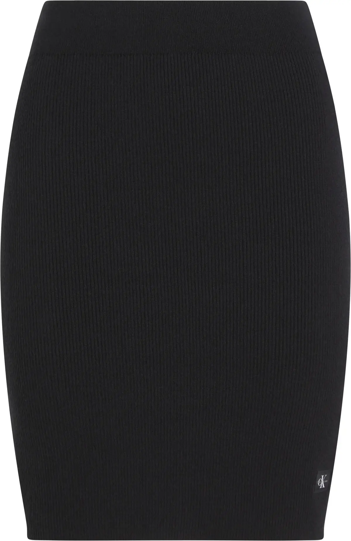 Calvin Klein WOVEN LABEL SWEATER, BEH Siyah Kadın Elbise-Etek