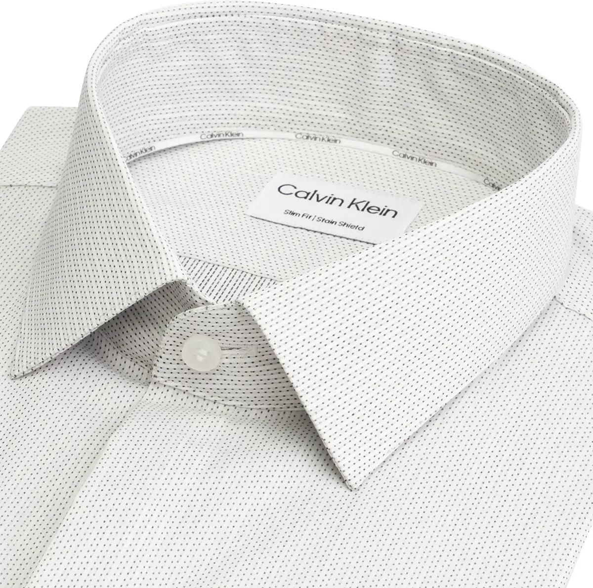 Calvin Klein STAIN SHIELD DOT SLI Erkek Beyaz Gömlek