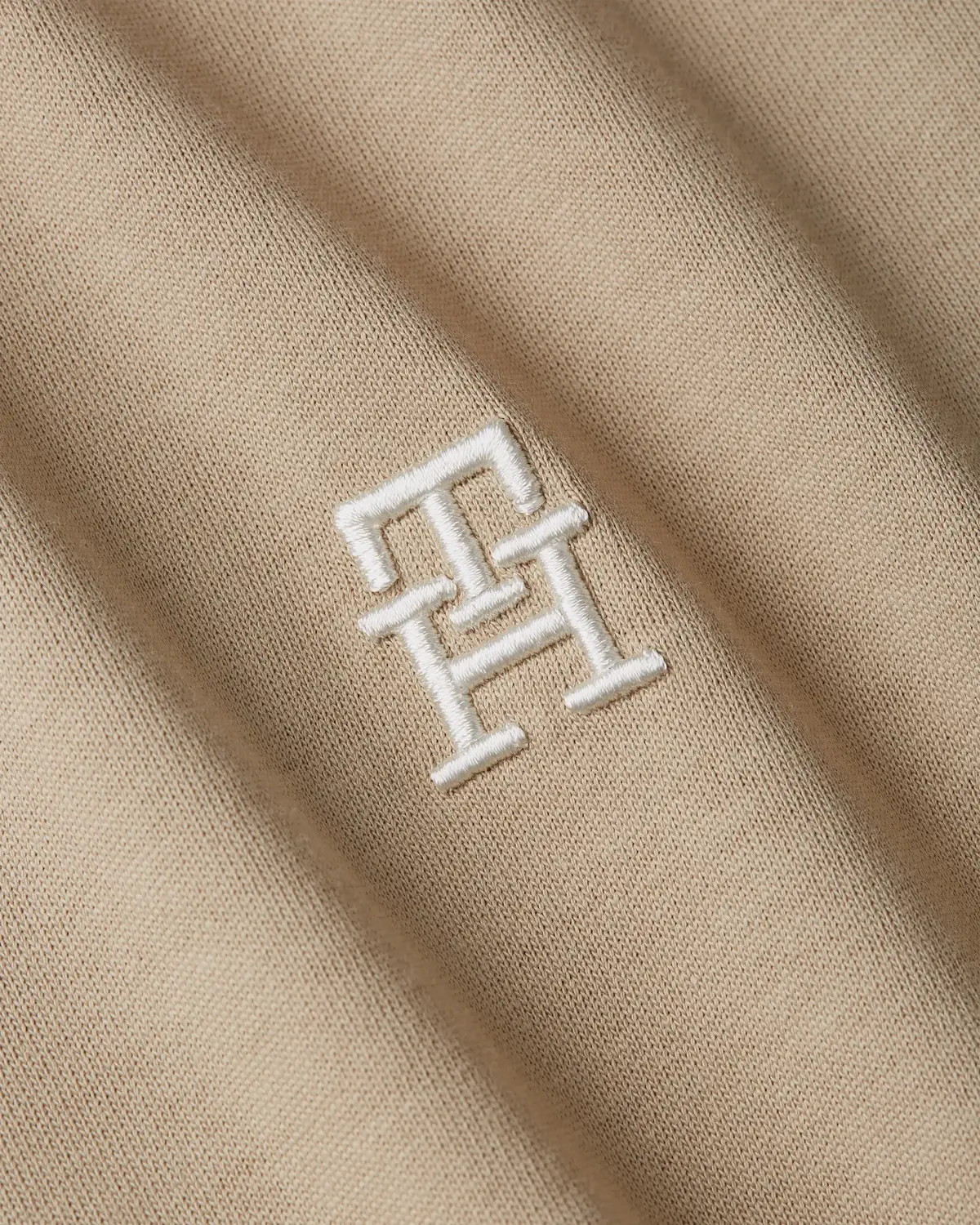 Tommy Hilfiger MONOGRAM IMD TEE, RBT Bej Erkek T-Shirt & Polo