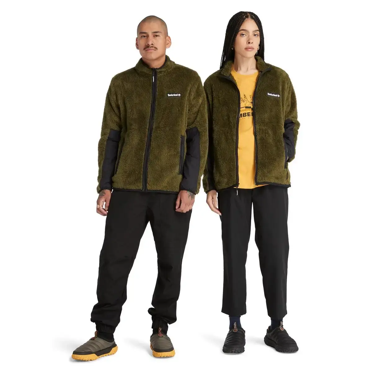 Timberland High Pile Fleece Jacket Yeşil Erkek Fermuarlı Üst