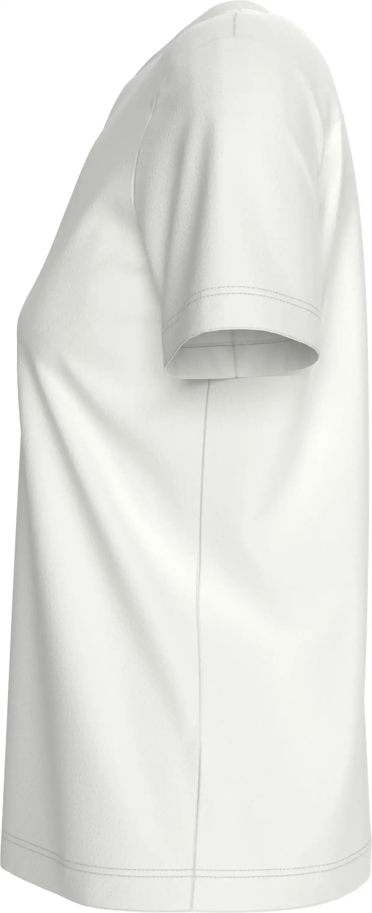 Calvin Klein WOVEN LABEL REGULAR, YAF Beyaz Kadın T-Shirt & Polo