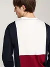 Tommy Hilfiger BACK FLAG LS TEE Erkek Beyaz Sweatshirt