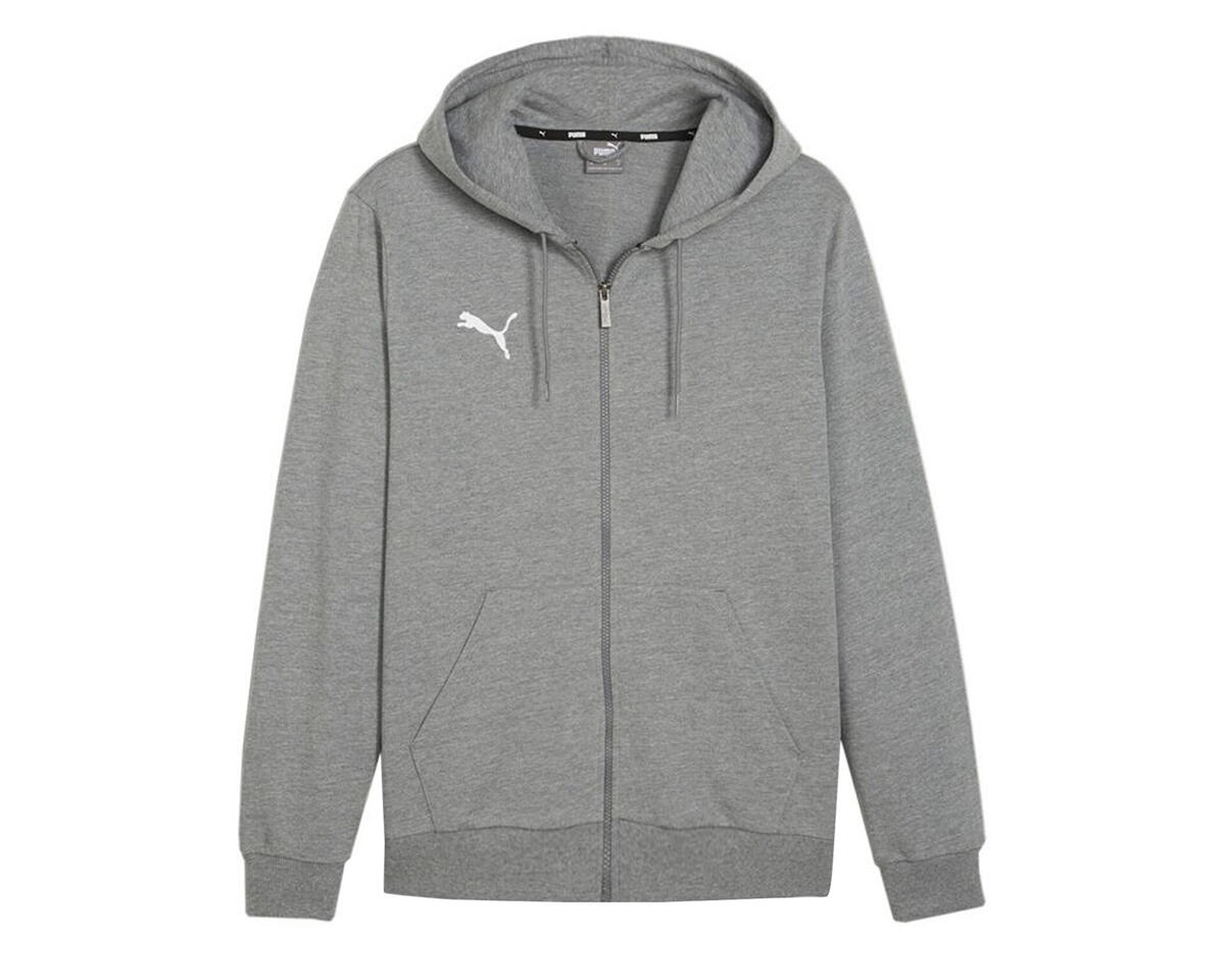 Puma teamGOAL Casuals Hooded Jack Gri Erkek Fermuarlı Ceket