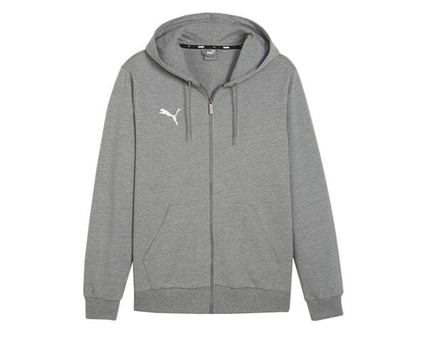 Puma teamGOAL Casuals Hooded Jack Gri Erkek Fermuarlı Ceket