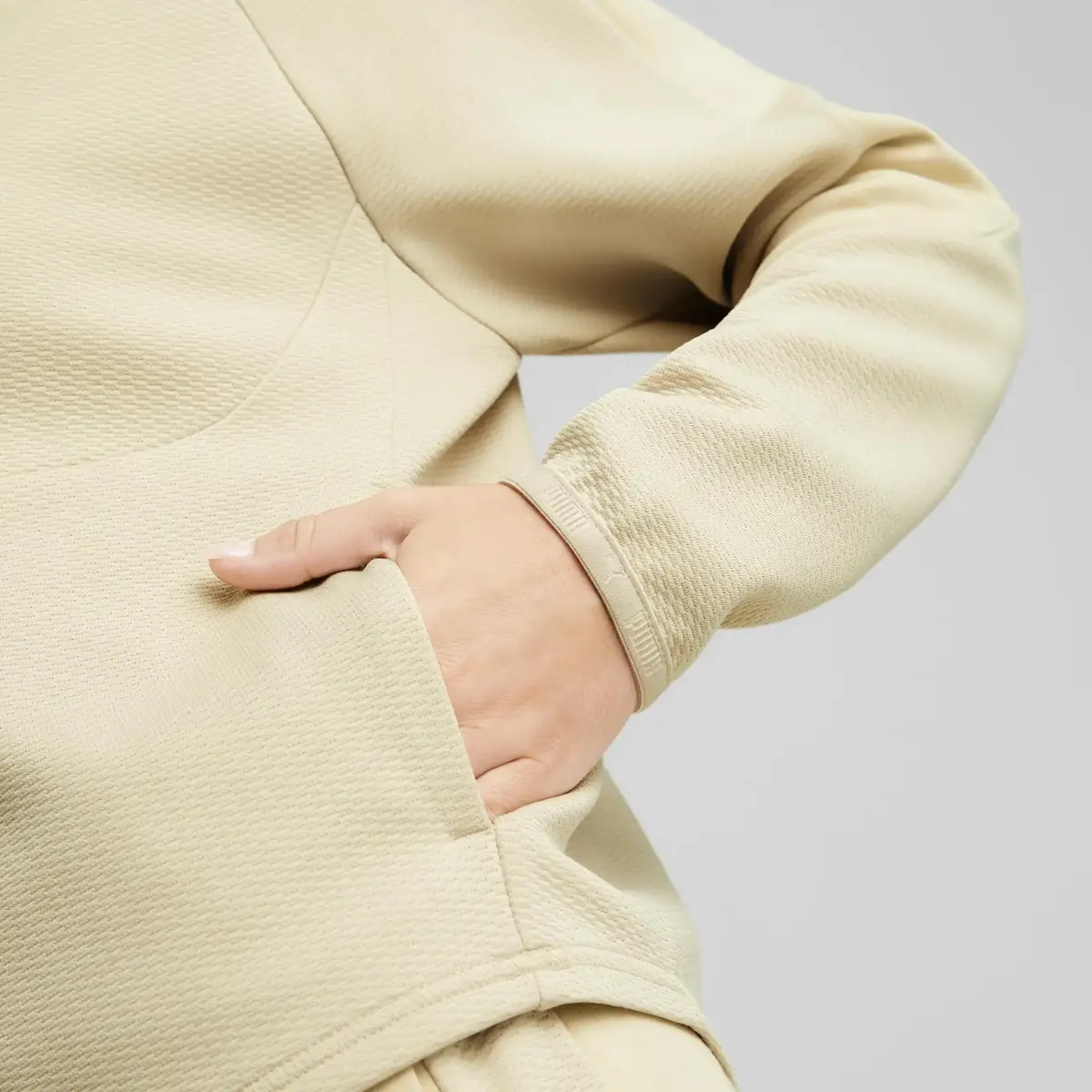 Puma EVOSTRIPE Half-Zip Crew Granola Kadın Yarım Fermuarlı Sweatshirt