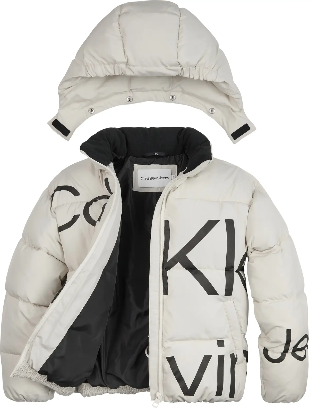 Calvin Klein BOLD INST. LOGO PUFF Kadın Beyaz Şişme Mont