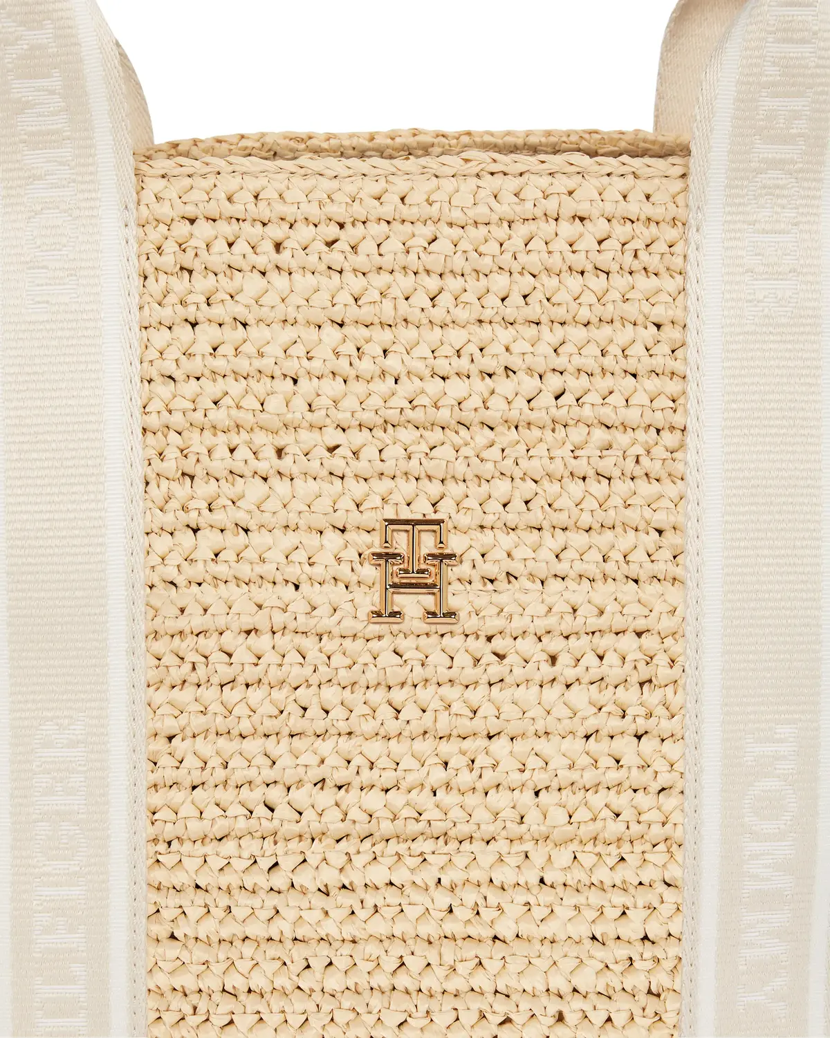 Tommy Hilfiger TH SPRING LOGO TOTE, AA8 Krem Kadın Çanta & Cüzdan