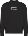 Calvin Klein LS 350FLEECE RETRO GRAPHIC CREWN Erkek Siyah Sweatshirt