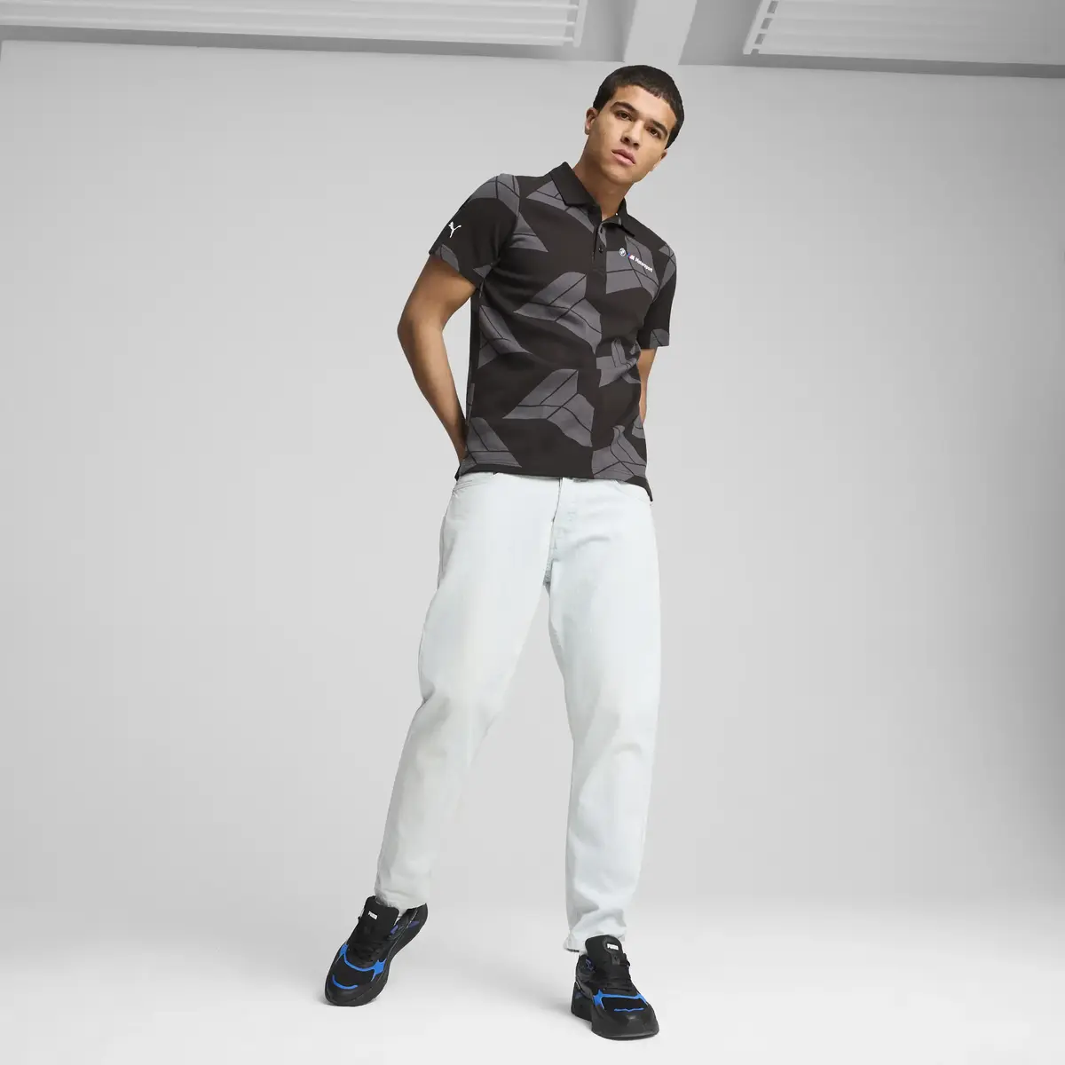 Puma BMW MMS JAQUARD POLO Siyah Erkek T-Shirt