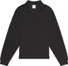 Calvin Klein LS SCUBA OVERSIZED POLO TOP Kadın Siyah Polo Sweatshirt