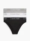 Calvin Klein 3PK HIGH LEG TANGA Kadın Siyah Tanga Set