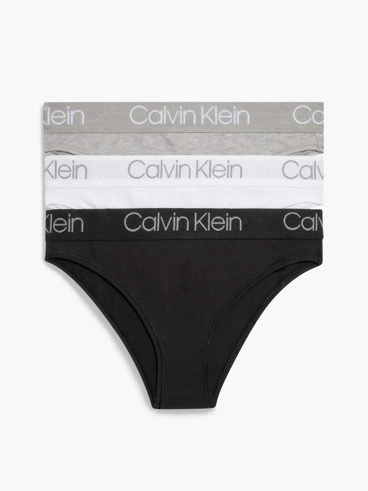 Calvin Klein 3PK HIGH LEG TANGA Kadın Siyah Tanga Set