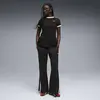 PUMA T7 Relaxed Flared Pants Siyah Kadın Eşofman Altı