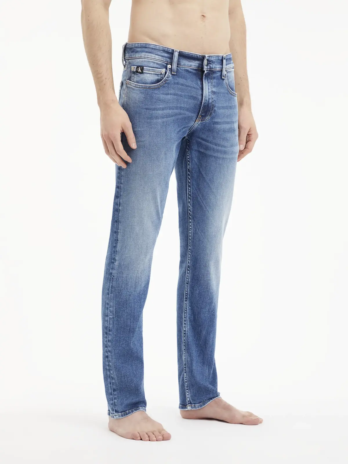 Calvin Klein SLIM Erkek Mavi Kot Pantolon