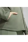 Puma EVOSTRIPE Full-Zip Hoodie Yeşil Kadın Fermuarlı Hoodie