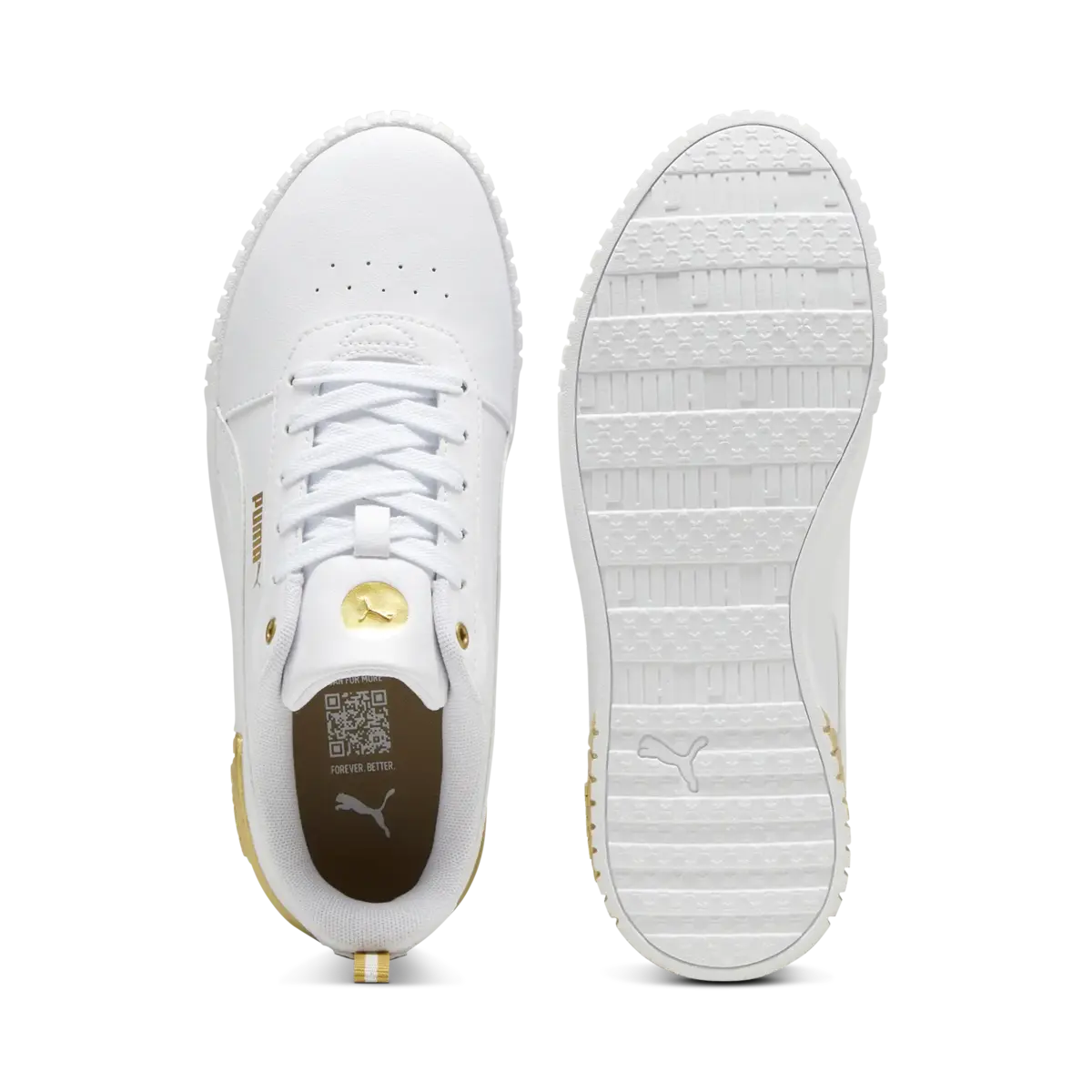 Puma Carina 2.0 Metallic Dream Beyaz Kadın Günlük Spor Ayakkabı