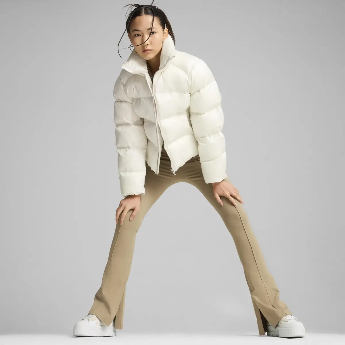 Puma Shiny Puffer Jacket Kırık Beyaz Kadın Şişme Mont