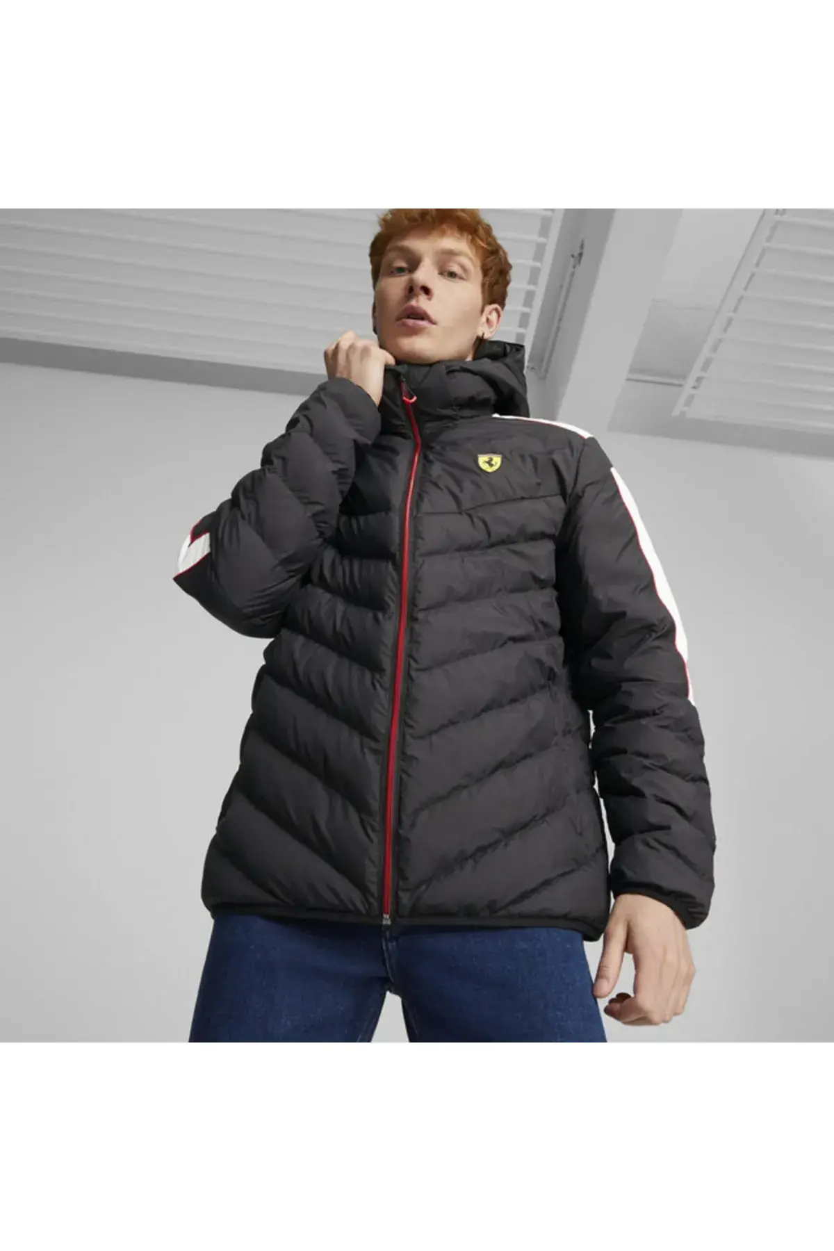 Puma Ferrari Race Mt7 Ecolite Down Jacket Siyah Erkek Şişme Mont